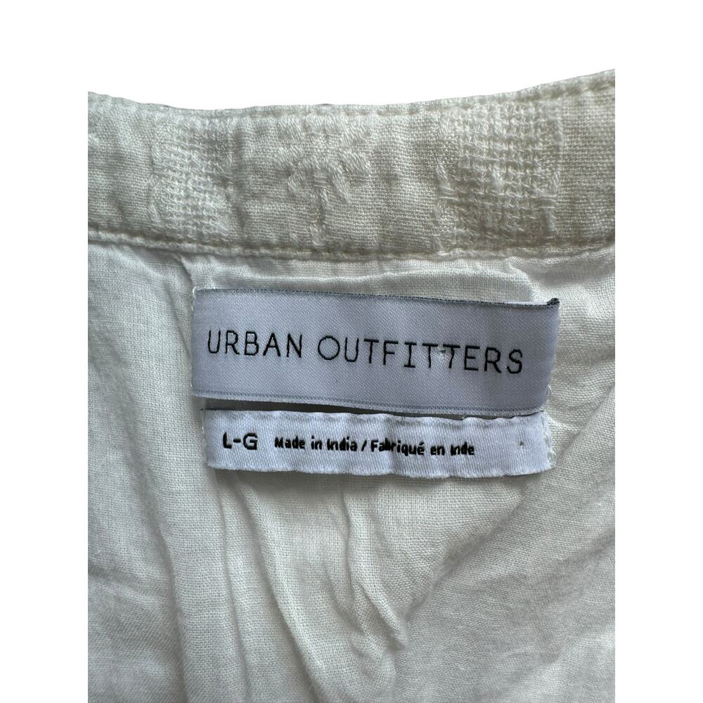 Urban Outfitters Babydoll White Short Dress Coquette Lace Ruffle Bohemian Large - Picture 11 of 15